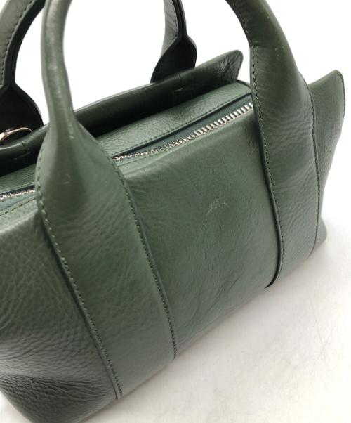 HIROFU（ヒロフ）HIROFU (ヒロフ) 2WAYレザーハンドバッグ グリーンの古着・服飾アイテム