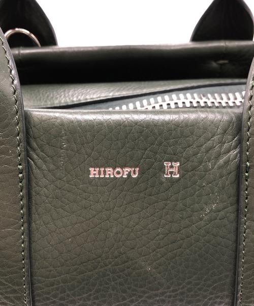 HIROFU（ヒロフ）HIROFU (ヒロフ) 2WAYレザーハンドバッグ グリーンの古着・服飾アイテム