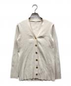 MUSE de Deuxieme Classeミューズ ドゥーズィエム クラス）の古着「DINER RIB Vネックカーディガン」｜ホワイト