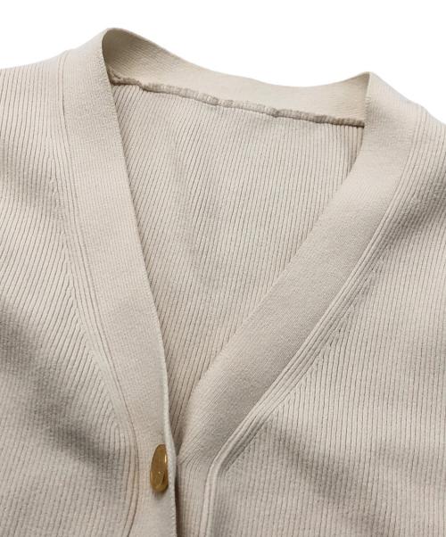 MUSE de Deuxieme Classe（ミューズ ドゥーズィエム クラス）MUSE de Deuxieme Classe (ミューズ ドゥーズィエム クラス) DINER RIB Vネックカーディガン ホワイト サイズ:下記参照の古着・服飾アイテム