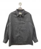 HERMESエルメス）の古着「ウールジップシャツ」｜グレー