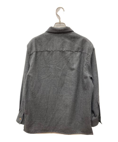 HERMES（エルメス）HERMES (エルメス) ウールジップシャツ グレー サイズ:40の古着・服飾アイテム