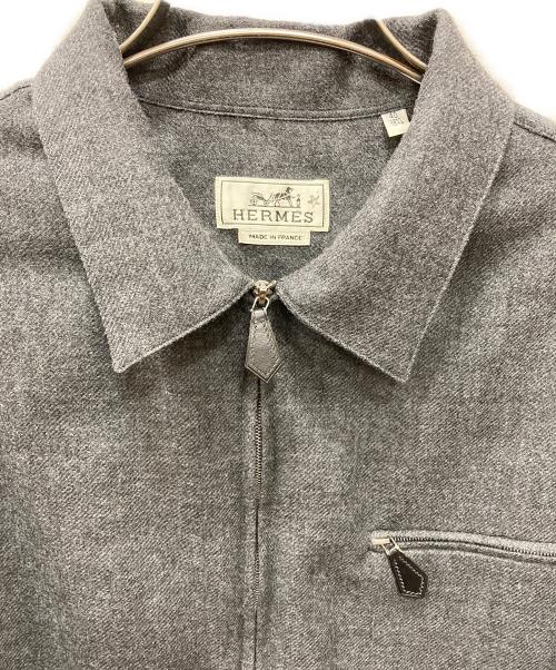 HERMES（エルメス）HERMES (エルメス) ウールジップシャツ グレー サイズ:40の古着・服飾アイテム