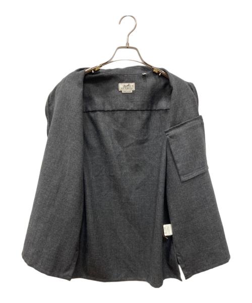HERMES（エルメス）HERMES (エルメス) ウールジップシャツ グレー サイズ:40の古着・服飾アイテム