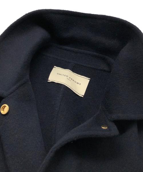 UNITED ARROWS TOKYO（ユナイテッドアローズトウキョウ）UNITED ARROWS TOKYO (ユナイテッドアローズトウキョウ) リバー メタルドット ブルゾン カシミヤウールコート ネイビー サイズ:38の古着・服飾アイテム