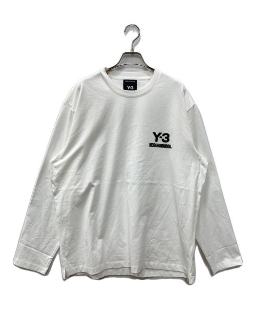 NEIGHBORHOOD（ネイバーフッド）NEIGHBORHOOD (ネイバーフッド) Y-3 (ワイスリー) NBHD LOGO LS TEE ホワイト サイズ:Lの古着・服飾アイテム