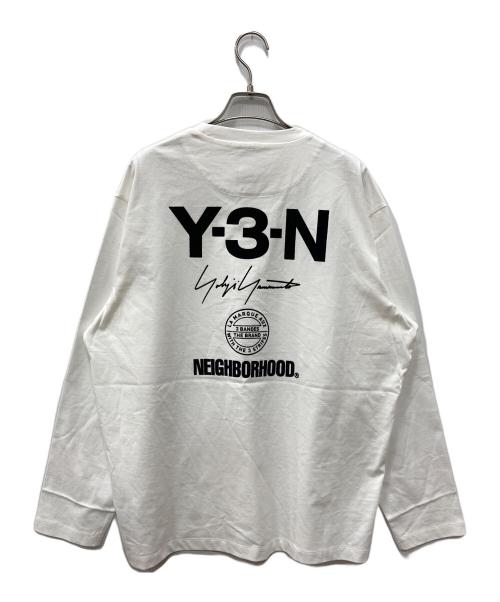 NEIGHBORHOOD（ネイバーフッド）NEIGHBORHOOD (ネイバーフッド) Y-3 (ワイスリー) NBHD LOGO LS TEE ホワイト サイズ:Lの古着・服飾アイテム