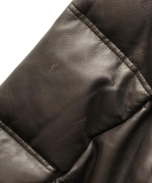 HAI SPORTING GEAR（ハイスポーツギア）HAI SPORTING GEAR (ハイスポーツギア) ラムレザーダウンジャケット ブラウン サイズ:下記参照の古着・服飾アイテム