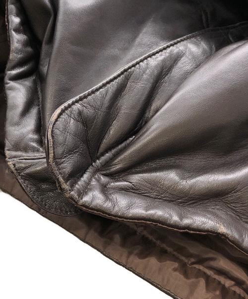 HAI SPORTING GEAR（ハイスポーツギア）HAI SPORTING GEAR (ハイスポーツギア) ラムレザーダウンジャケット ブラウン サイズ:下記参照の古着・服飾アイテム