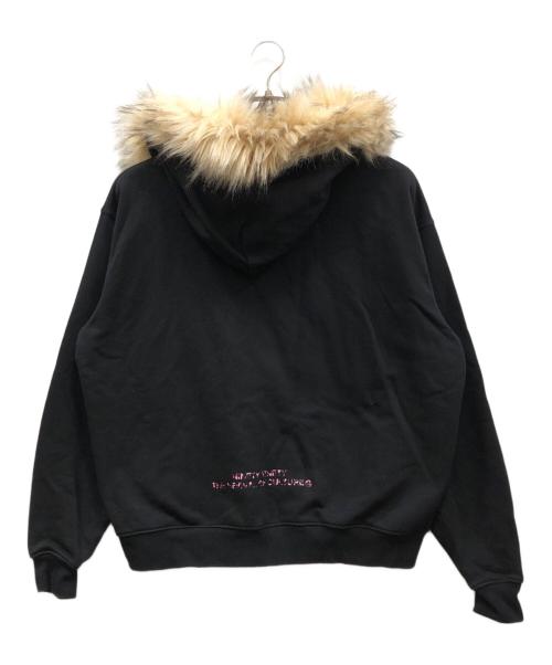 9090（9090）9090 (9090) 90 Logo Far Zip Hoodie ブラック サイズ:Mの古着・服飾アイテム