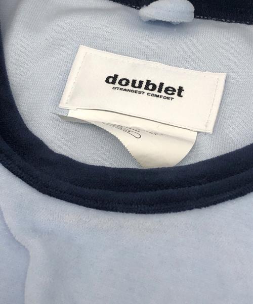 doublet（ダブレット）doublet (ダブレット) ANIME CHARACTER VELOUR T-SHIRT ブルー サイズ:Mの古着・服飾アイテム