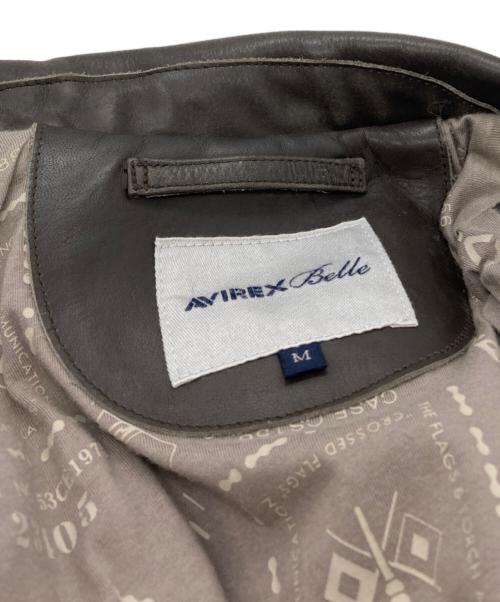 AVIREX（アヴィレックス）AVIREX (アヴィレックス) ダブルライダースジャケット ブラウン サイズ:Mの古着・服飾アイテム
