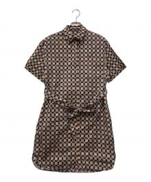 BURBERRY（バーバリー）の古着「総柄ワンピース」｜ネイビー