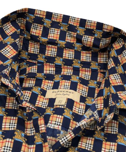 BURBERRY（バーバリー）BURBERRY (バーバリー) 総柄ワンピース ネイビー サイズ:US4の古着・服飾アイテム