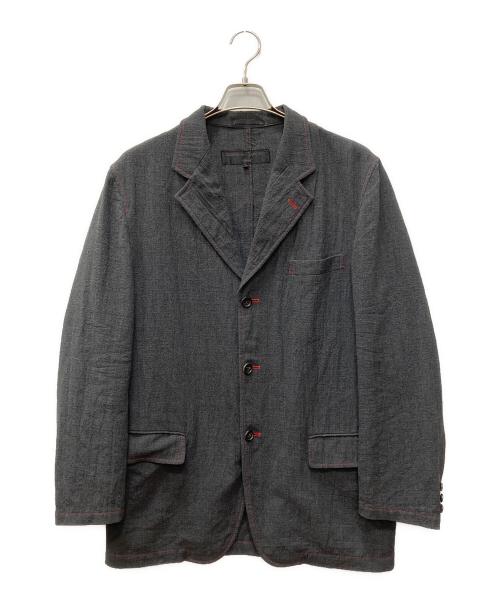 COMME des GARCONS HOMME（コムデギャルソン オム）COMME des GARCONS HOMME (コムデギャルソン オム) ステッチテーラードジャケット グレー サイズ:Lの古着・服飾アイテム