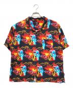 stussyステューシー）の古着「NEON VENUS SHIRT」｜レッド