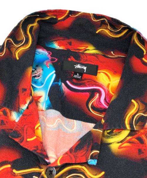 stussy（ステューシー）stussy (ステューシー) NEON VENUS SHIRT レッド サイズ:Lの古着・服飾アイテム