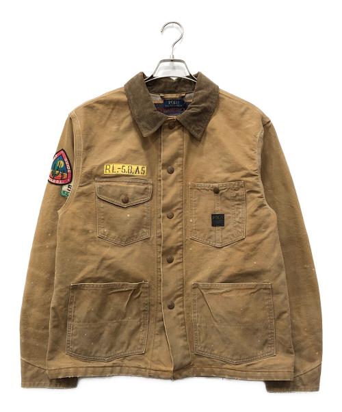 POLO RALPH LAUREN（ポロ・ラルフローレン）POLO RALPH LAUREN (ポロ・ラルフローレン) ダックブランケット地カバーオール ベージュ サイズ:M 未使用品の古着・服飾アイテム