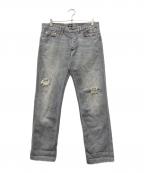 DOLCE & GABBANAドルチェ＆ガッバーナ）の古着「ダメージデニムパンツ」｜グレー