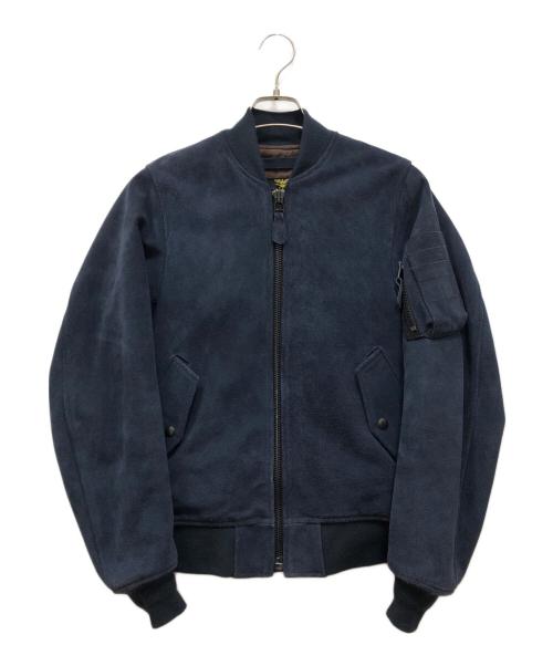 HOUSTON（ヒューストン）HOUSTON (ヒューストン) フライトジャケット ネイビー サイズ:Sの古着・服飾アイテム
