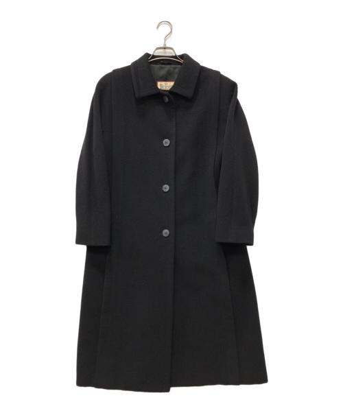 HERNO（ヘルノ）HERNO (ヘルノ) シルクカシミヤ混ウールコート ブラック サイズ:42の古着・服飾アイテム