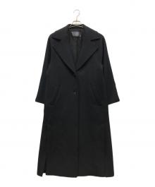 CITY（シティ）の古着「ピュアウールワイドラペルコート」｜ブラック