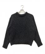sssteinシュタイン）の古着「GLITTER FUR KNIT CREW NECK LS」｜ブラック