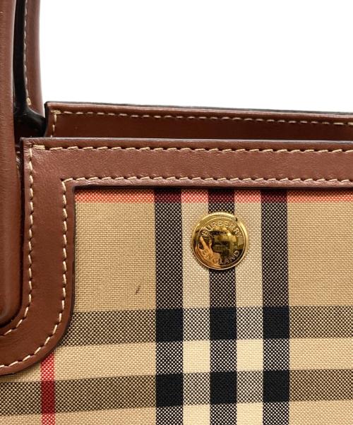 BURBERRY（バーバリー）BURBERRY (バーバリー) TITLE MINI ヴィンテージチェック 2WAYハンドバッグ ブラウンの古着・服飾アイテム