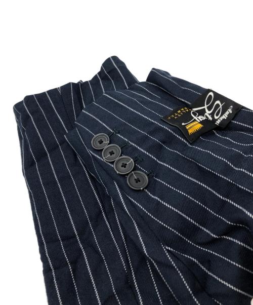 stussy（ステューシー）stussy (ステューシー) Wrinkled Stripe Double-Breasted Blazer ネイビー サイズ:Sの古着・服飾アイテム