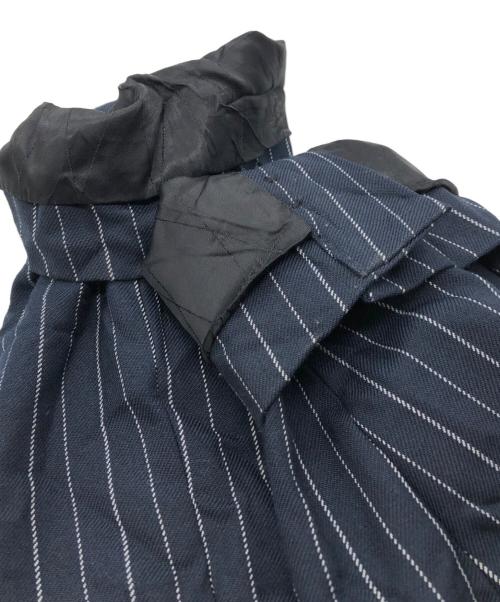 stussy（ステューシー）stussy (ステューシー) Wrinkled Stripe Double-Breasted Blazer ネイビー サイズ:Sの古着・服飾アイテム