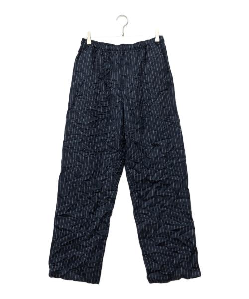 stussy（ステューシー）stussy (ステューシー) Beach Pant Wrinkled Stripe ネイビー サイズ:Sの古着・服飾アイテム