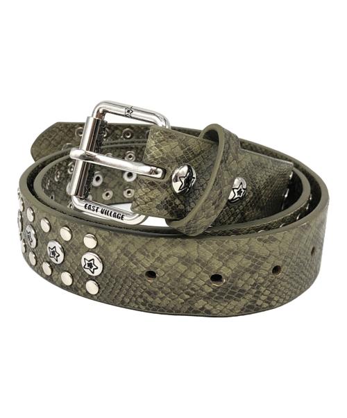 starteam（スターチーム）starteam (スターチーム) スタッズベルト グリーン サイズ:下記参照の古着・服飾アイテム