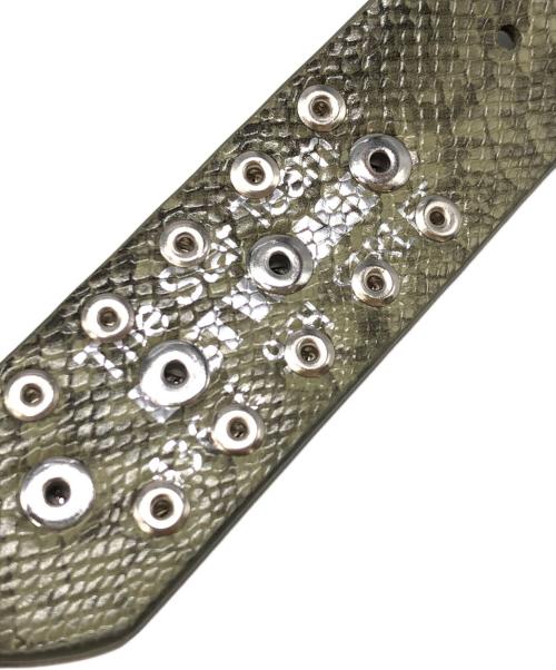 starteam（スターチーム）starteam (スターチーム) スタッズベルト グリーン サイズ:下記参照の古着・服飾アイテム