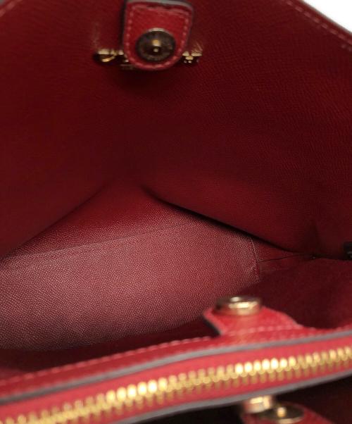 COACH（コーチ）COACH (コーチ) シグネチャーワンショルダーバッグ ブラウン×レッド サイズ:下記参照の古着・服飾アイテム