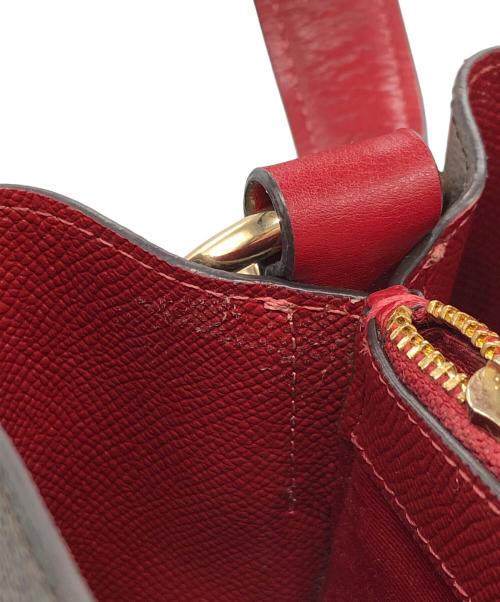 COACH（コーチ）COACH (コーチ) シグネチャーワンショルダーバッグ ブラウン×レッド サイズ:下記参照の古着・服飾アイテム