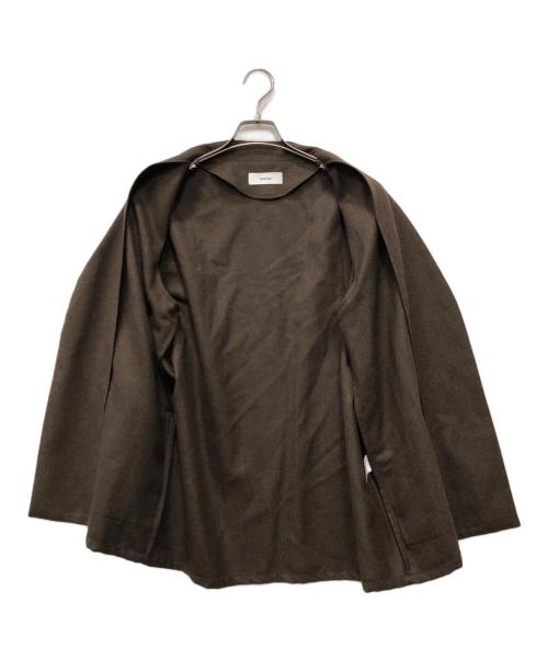 MARKA（マーカ）MARKA (マーカ) LAPELLESS SHIRT JACKET ブラウン サイズ:1の古着・服飾アイテム