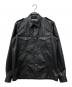 JOHN LAWRENCE SULLIVAN（ジョン ローレンス サリバン）の古着「VEGAN LEATHER MILITARY SHIRT」｜ブラック