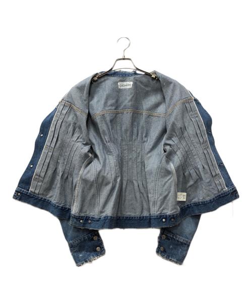 holiday（ホリデー）holiday (ホリデー) DAMAGE DENIM PUFF SLEEVE PIN TUCK JACKET インディゴ サイズ:SIZE ONEの古着・服飾アイテム