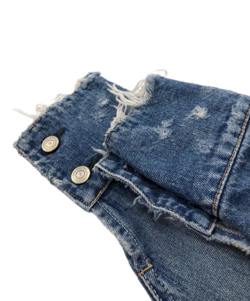 holiday（ホリデー）holiday (ホリデー) DAMAGE DENIM PUFF SLEEVE PIN TUCK JACKET インディゴ サイズ:SIZE ONEの古着・服飾アイテム