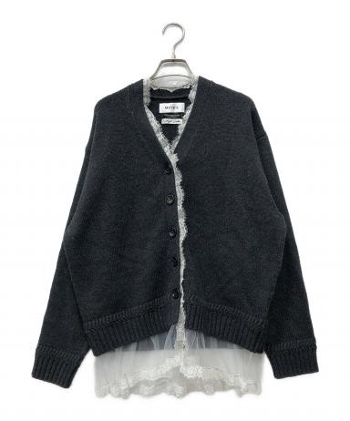 中古・古着通販】MUVEIL (ミュベール) チュールレース付きカーディガン