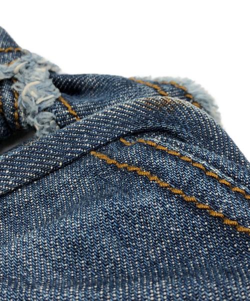 MIU MIU（ミュウミュウ）MIU MIU (ミュウミュウ) バンブーがま口デニムショルダーバッグ インディゴの古着・服飾アイテム