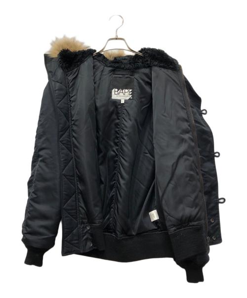 BAPE BY A BATHING APE（ベイプバイアベイシングエイプ）BAPE BY A BATHING APE (ベイプバイアベイシングエイプ) N-3Bタイプコート ブラック サイズ:Lの古着・服飾アイテム