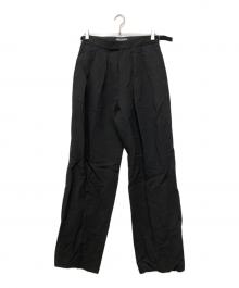 MARGARET HOWELL（マーガレットハウエル）の古着「リネン トラウザー パンツ」｜ブラック
