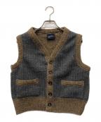 45Rフォーティファイブ・アール）の古着「シェットランドツイードニットの908ベスト」｜ブラウン