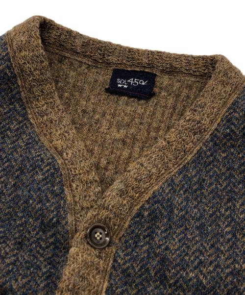 45R（フォーティファイブ・アール）45R (フォーティファイブ・アール) シェットランドツイードニットの908ベスト ブラウン サイズ:下記参照の古着・服飾アイテム