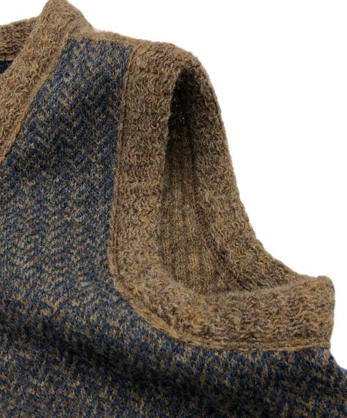 45R（フォーティファイブ・アール）45R (フォーティファイブ・アール) シェットランドツイードニットの908ベスト ブラウン サイズ:下記参照の古着・服飾アイテム