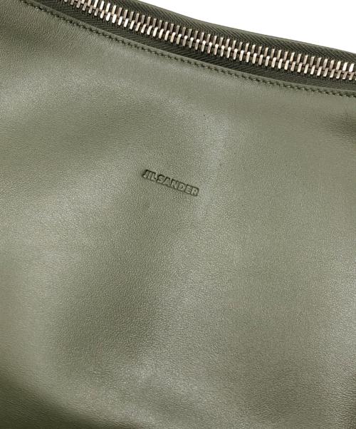 JIL SANDER（ジルサンダー）JIL SANDER (ジルサンダー) ビッグサイズレザートートバッグ カーキ サイズ:下記参照の古着・服飾アイテム