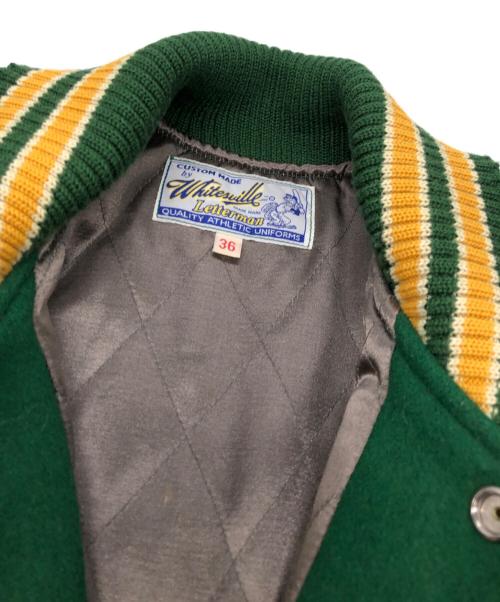 whitesville（ホワイツビル）whitesville (ホワイツビル) レザースタジャン グリーン サイズ:36の古着・服飾アイテム