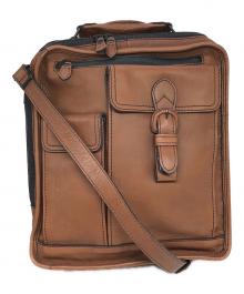 PORTER（ポーター）の古着「レザーショルダーバッグ」｜ブラウン