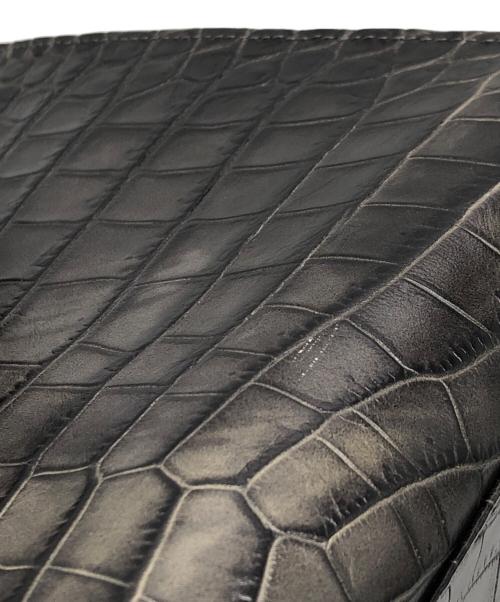 A.D.M.J.（エーディーエムジェイ）A.D.M.J. (エーディーエムジェイ) クロコ型押しミニトートバッグ ブラック サイズ:下記参照の古着・服飾アイテム